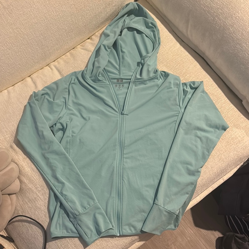 Light Blue Zip-Up Hoodie
